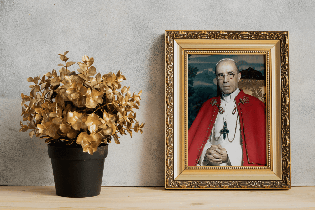 Papst Pius XII. Portrait - Wandbild - MarcellusOnlineShop