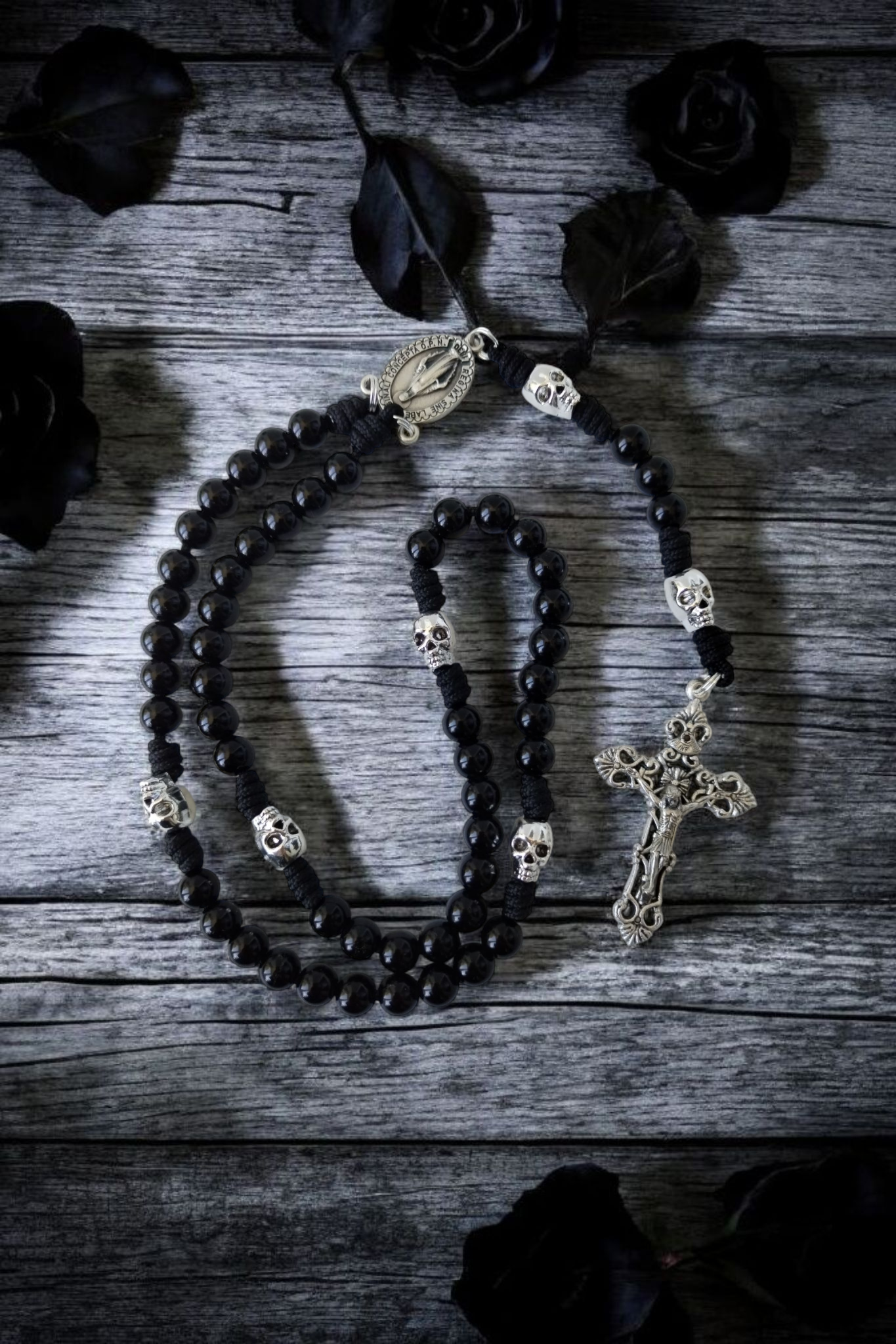 Memento Mori Steinrosenkranz