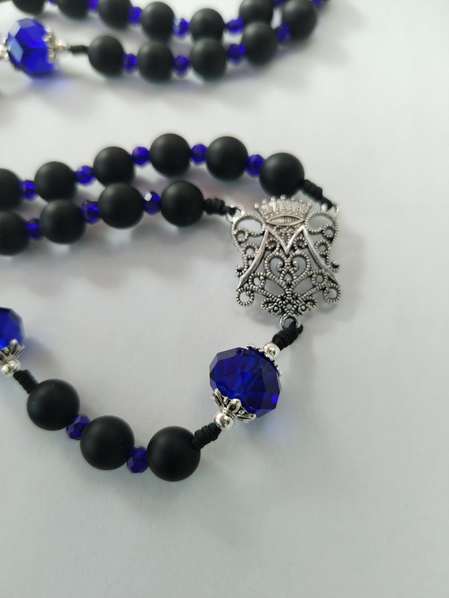 Regina caeli rosary - sapphire blue