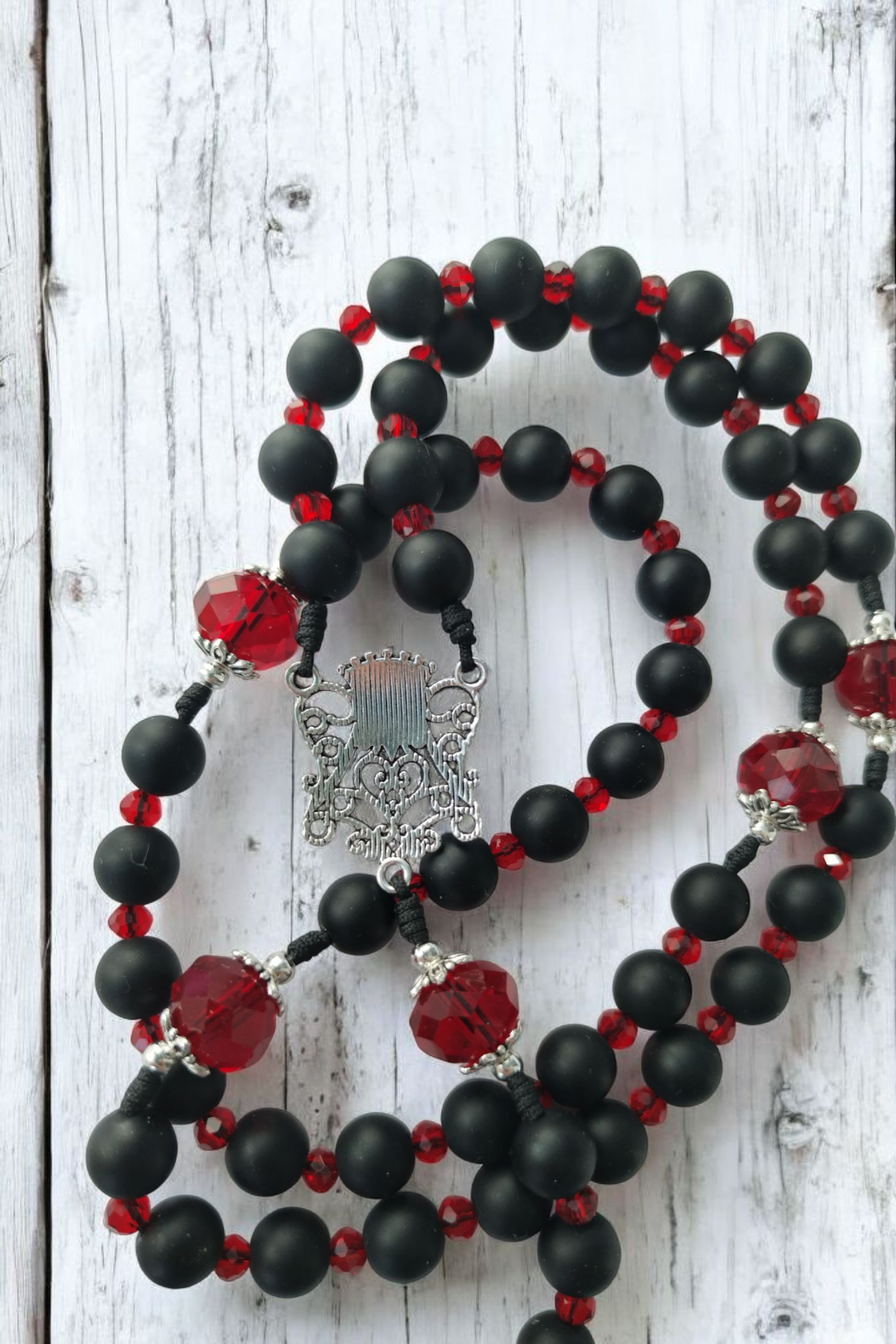Regina caeli rosary ruby red