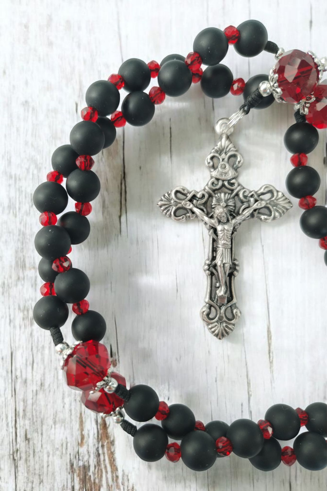 Regina caeli rosary ruby red