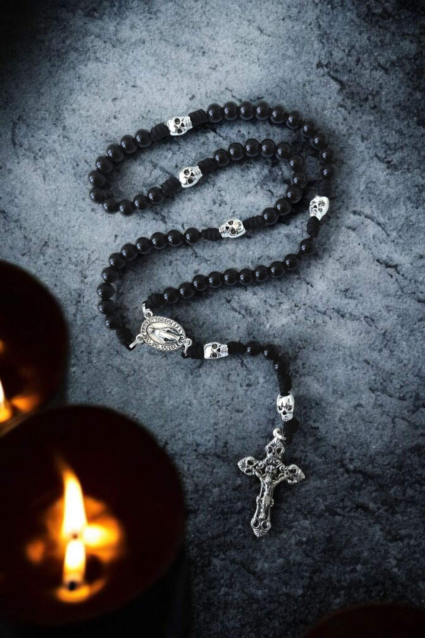 Memento Mori Steinrosenkranz