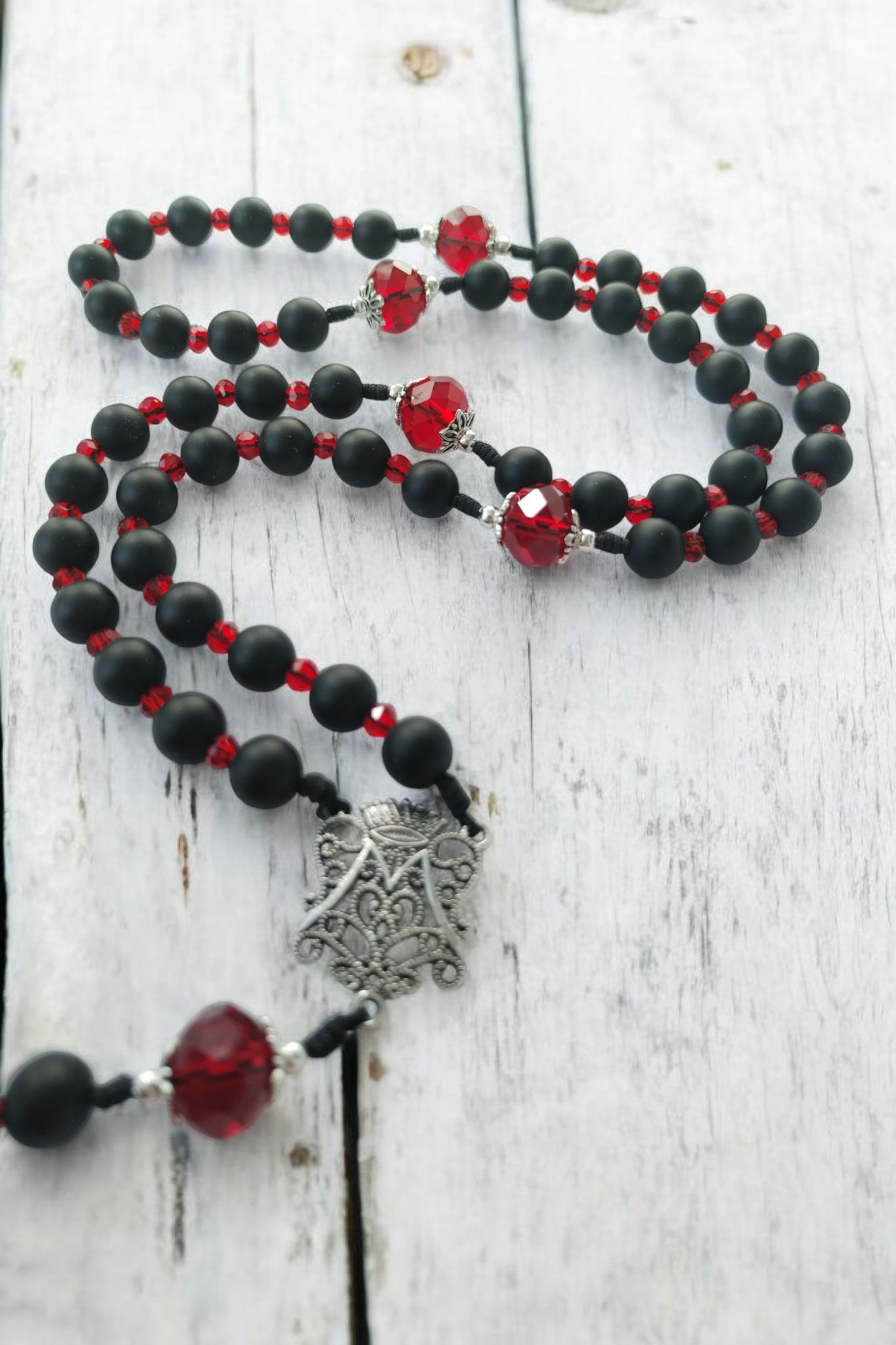 Regina caeli rosary ruby red