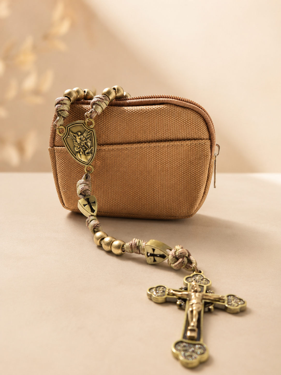 Bag for Paracord Rosary Sand