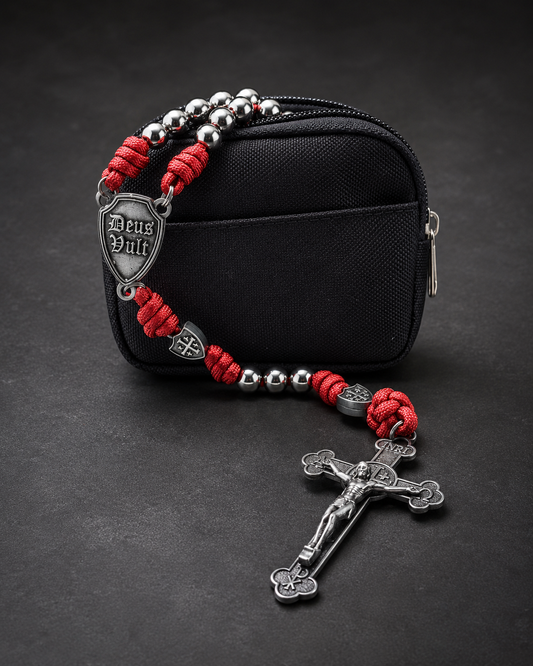 Robuste Rosenkranztasche Schwarz