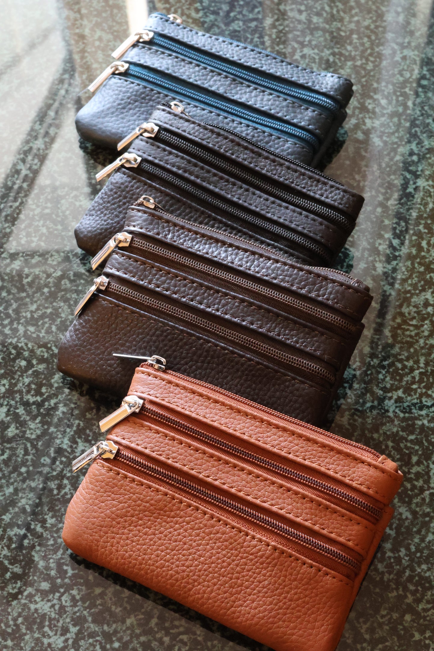 Rosenkranztasche aus Echtleder Hellbraun