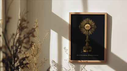 Allerheiligstes Altarssakrament Wandbild, Sanctissimum Sacramentum, Monstranz - MarcellusOnlineShop