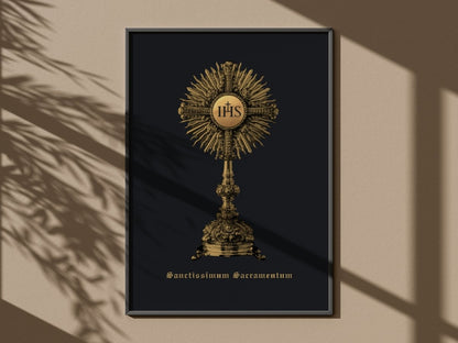 Allerheiligstes Altarssakrament Wandbild, Sanctissimum Sacramentum, Monstranz - MarcellusOnlineShop