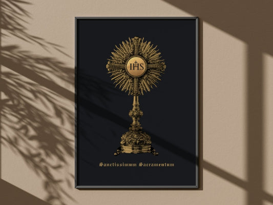 Allerheiligstes Altarssakrament Wandbild, Sanctissimum Sacramentum, Monstranz - MarcellusOnlineShop