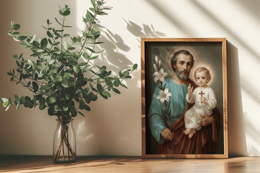 St. Augustine mural, Augustine with heart in hand, matte