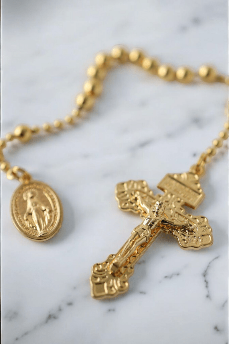 Combat Rosary Compact - golden warrior - MarcellusOnlineShop