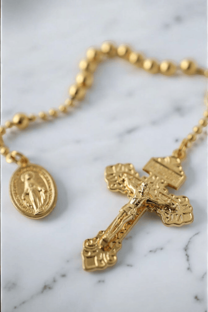 Combat Rosary Compact - golden warrior - MarcellusOnlineShop