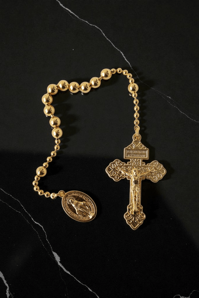 Combat Rosary Compact - golden warrior - MarcellusOnlineShop