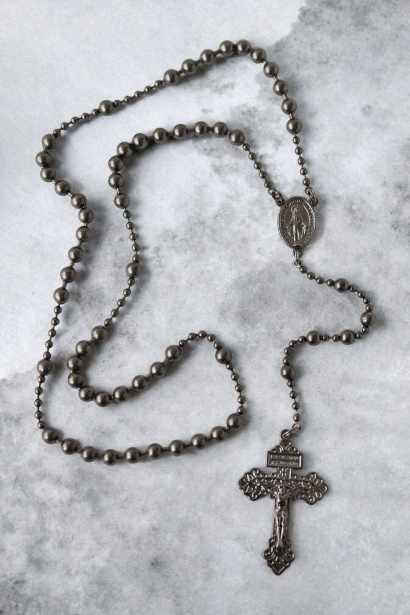 Combat Rosary - Soldiers Edition gun metal - MarcellusOnlineShop