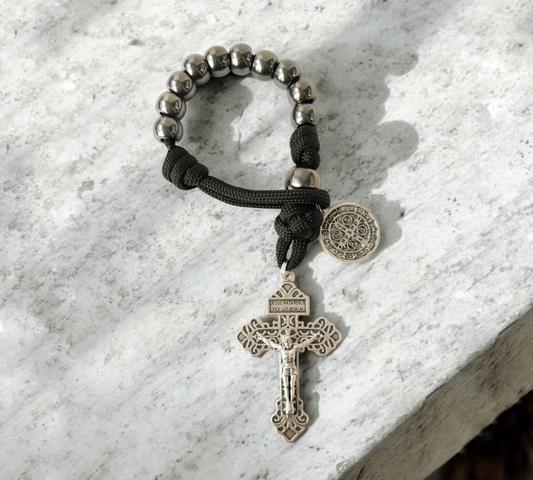 Fingerrosenkranz Paracord anthrazit/schwarz - MarcellusOnlineShop