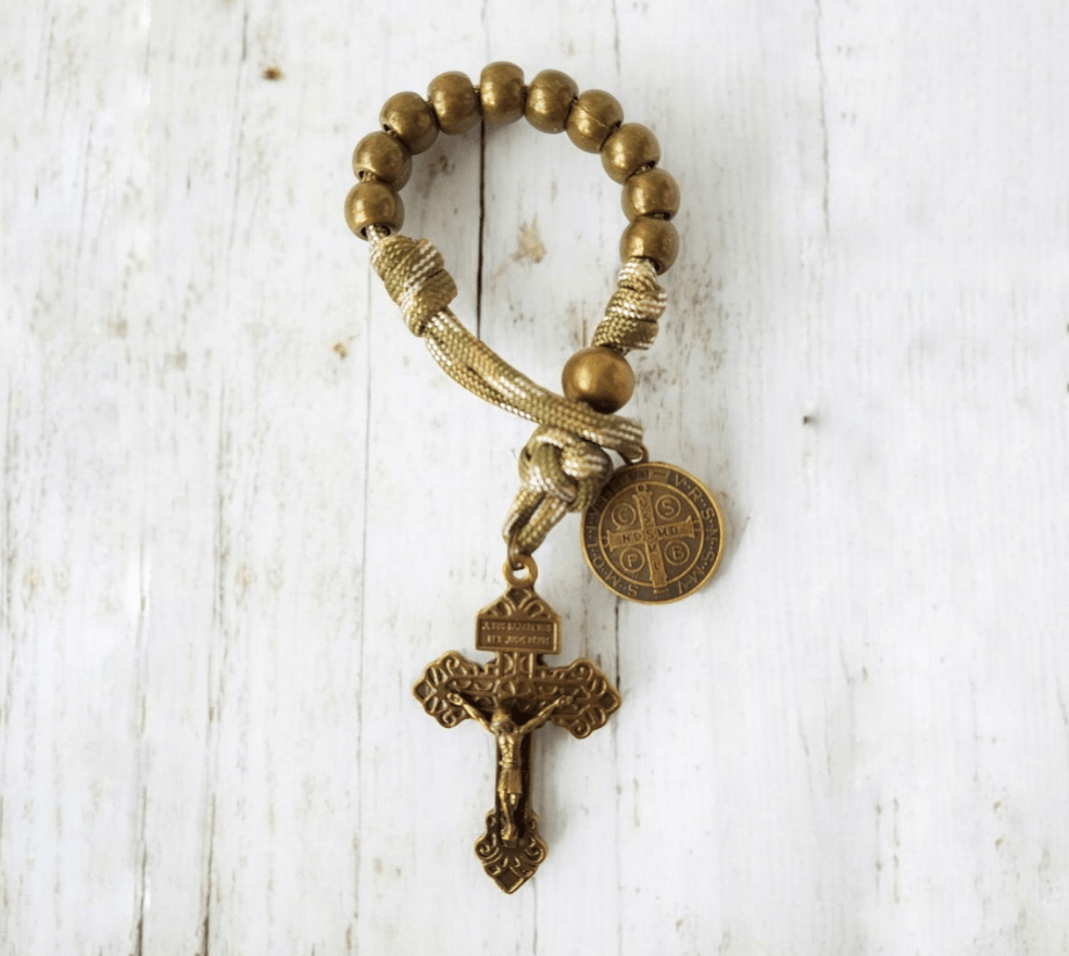 Fingerrosenkranz Paracord bronze/camouflage - MarcellusOnlineShop