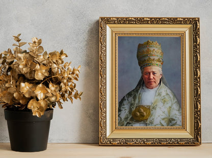 Hl. Papst Pius X. Portrait Wandbild - MarcellusOnlineShop