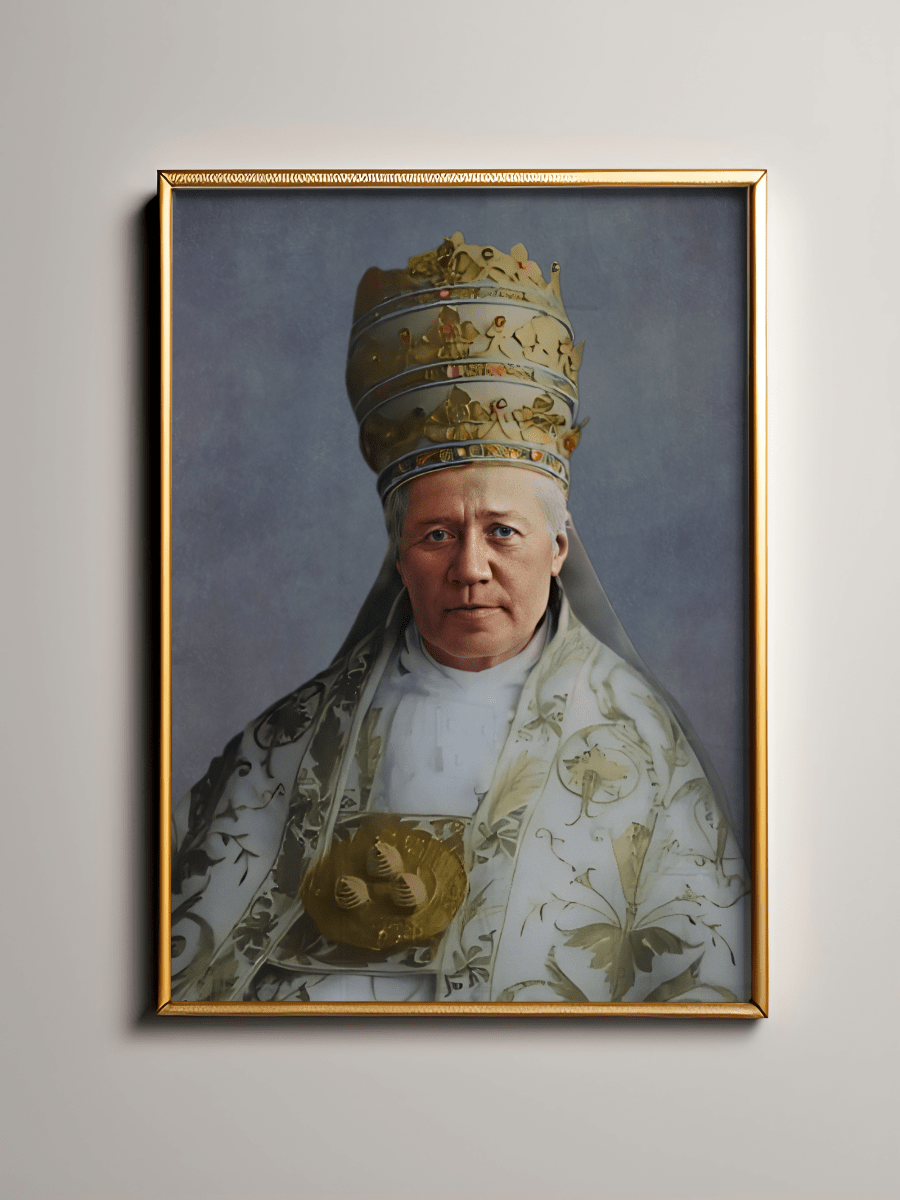 Hl. Papst Pius X. Portrait Wandbild - MarcellusOnlineShop