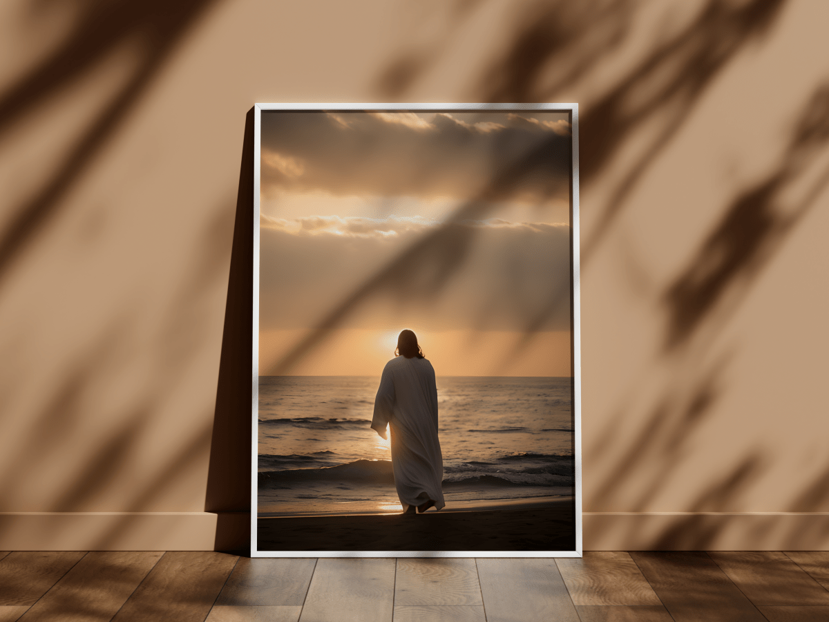 Jesus am Strand - Wandbild - MarcellusOnlineShop