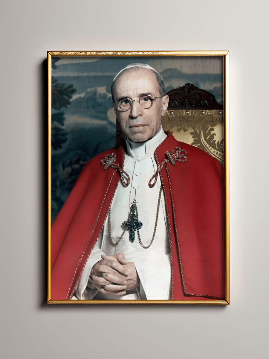 Papst Pius XII. Portrait - Wandbild - MarcellusOnlineShop