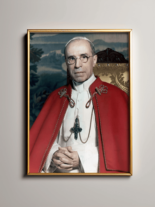 Papst Pius XII. Portrait - Wandbild - MarcellusOnlineShop