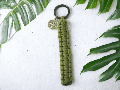 Paracord Schlüsselanhänger camouflage, olive, schwarz - MarcellusOnlineShop