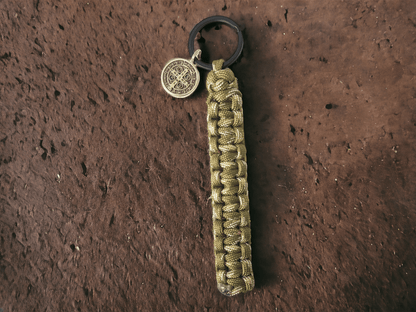 Paracord Schlüsselanhänger camouflage, olive, schwarz - MarcellusOnlineShop