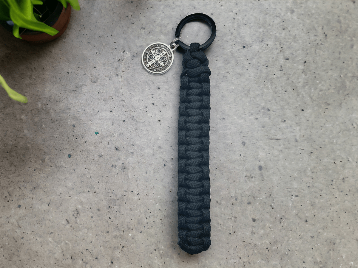 Paracord Schlüsselanhänger camouflage, olive, schwarz - MarcellusOnlineShop