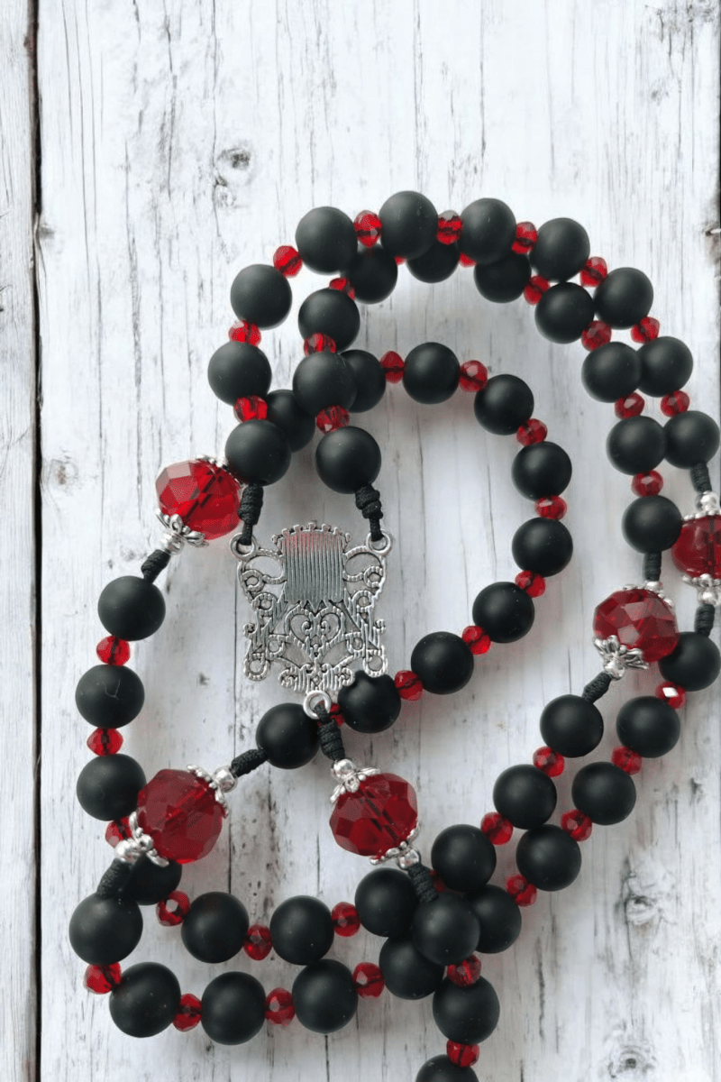 Regina caeli Rosenkranz rubinrot - MarcellusOnlineShop