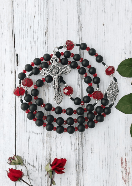 Regina caeli Rosenkranz rubinrot - MarcellusOnlineShop