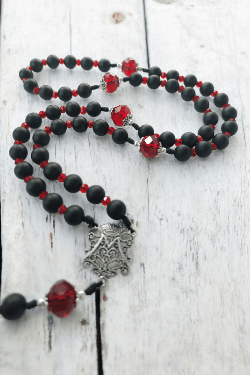 Regina caeli Rosenkranz rubinrot - MarcellusOnlineShop