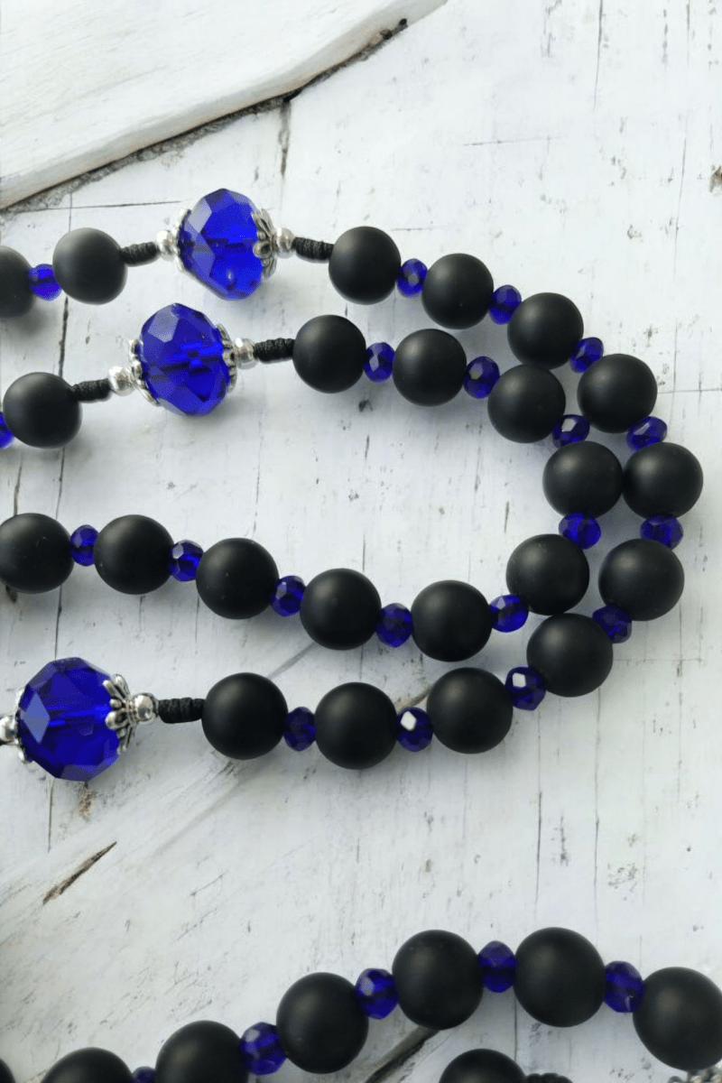 Regina caeli Rosenkranz - saphirblau - MarcellusOnlineShop