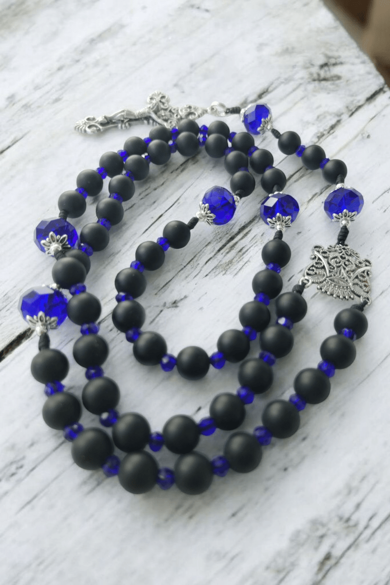 Regina caeli Rosenkranz - saphirblau - MarcellusOnlineShop