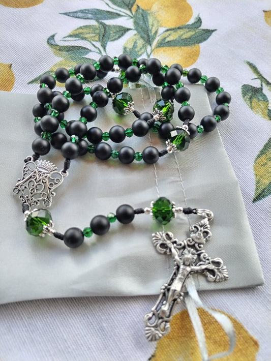 Regina caeli Rosenkranz smaragdgrün - MarcellusOnlineShop