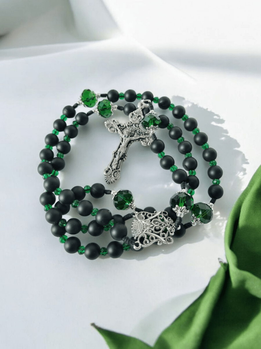 Regina caeli Rosenkranz smaragdgrün - MarcellusOnlineShop