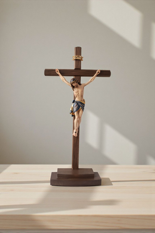 Coming soon - Stehkreuz Siena, handgeschnitzt, Echtholz, 47cm