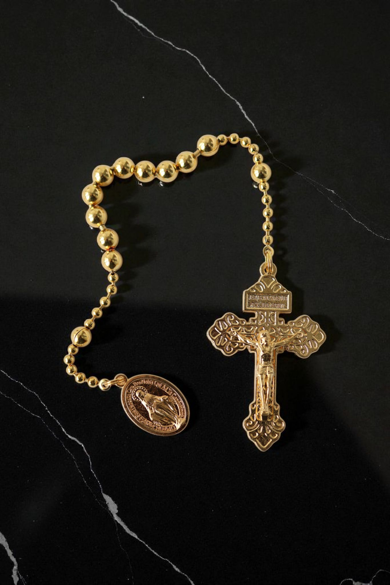 Combat Rosary Compact - golden warrior