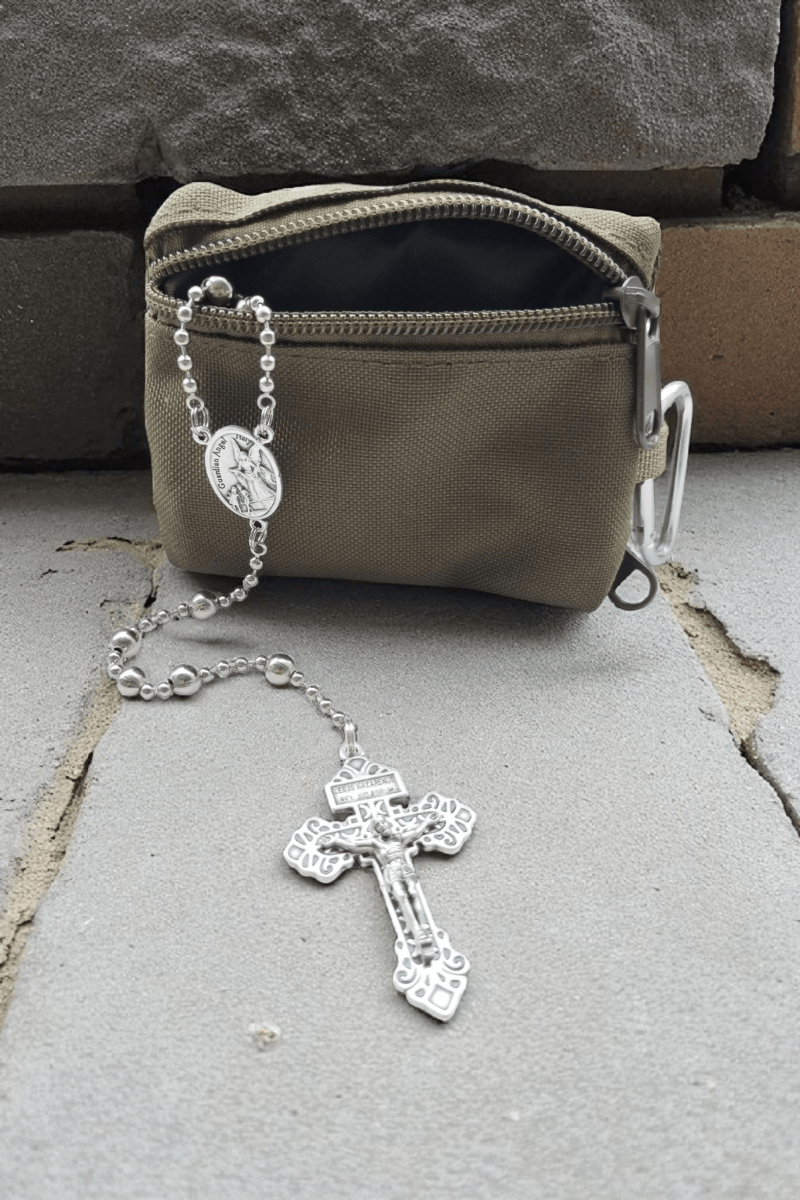 Robuste Rosenkranztasche Olivgrün - MarcellusOnlineShop