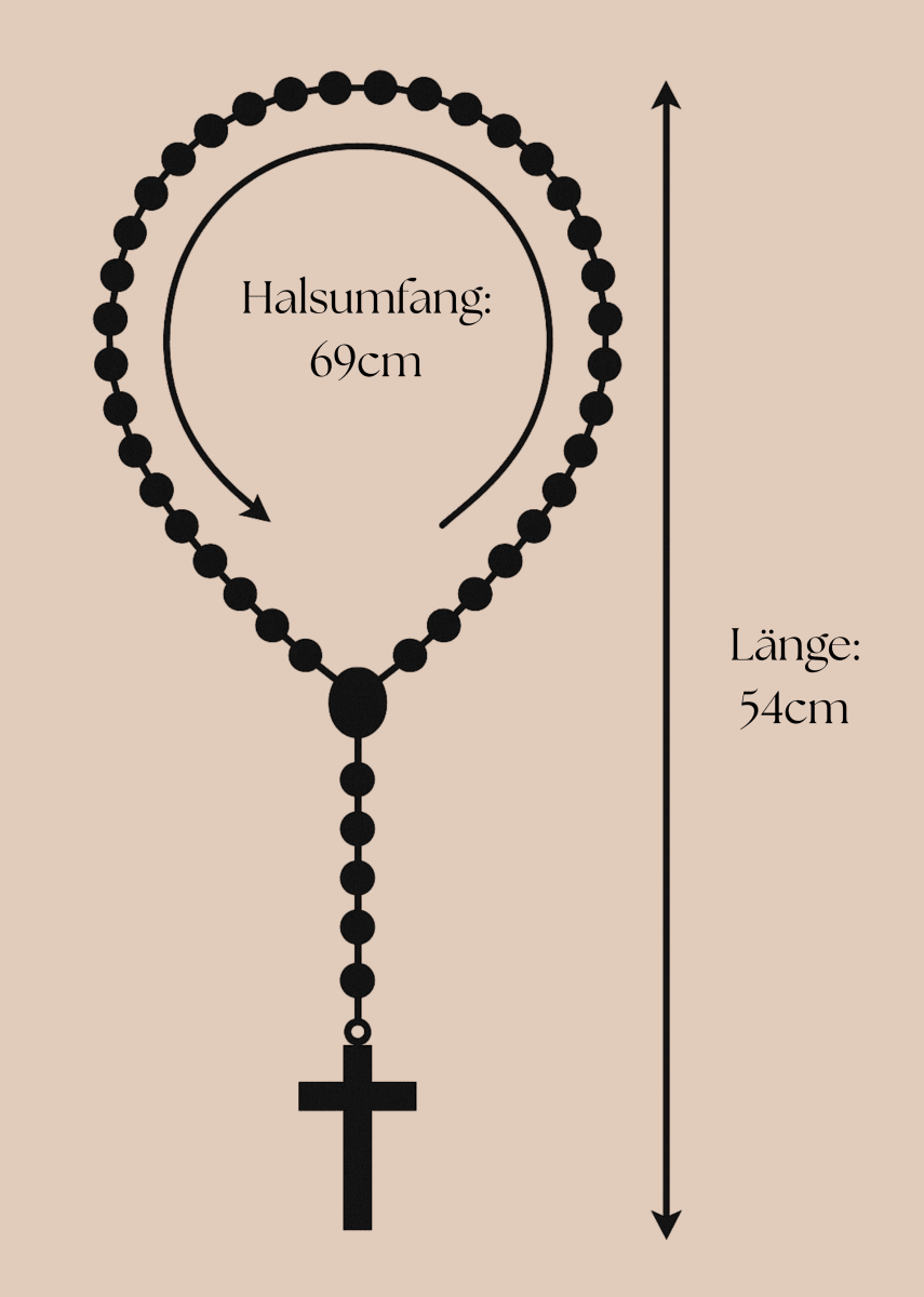 Rosenkranz Lavasteinperlen schwarz/anthrazit - MarcellusOnlineShop