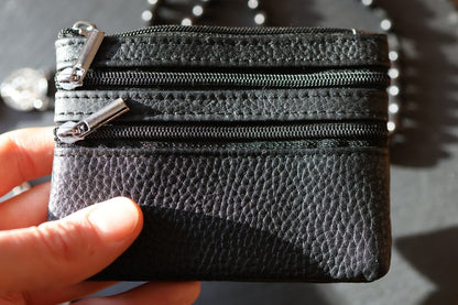 Rosenkranztasche aus Echtleder Schwarz - MarcellusOnlineShop