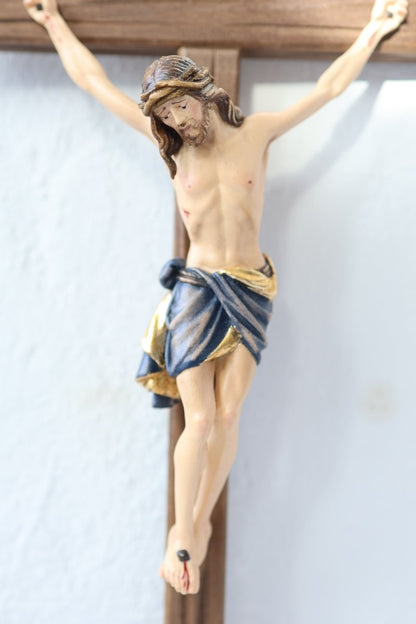 Stehkreuz Siena, handgeschnitzt, Echtholz, 33cm - MarcellusOnlineShop