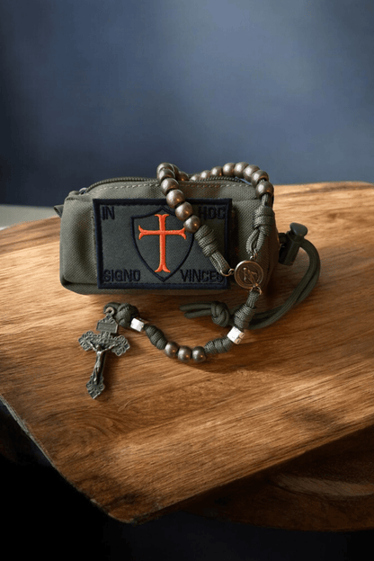 Tasche für Paracord - Rosenkranz Olivgrün - MarcellusOnlineShop