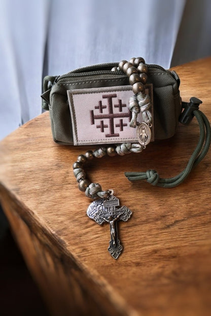 Tasche für Paracord - Rosenkranz Olivgrün - MarcellusOnlineShop