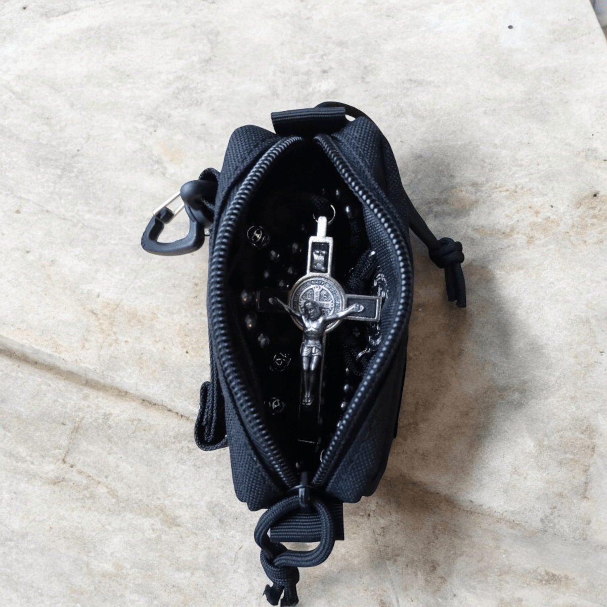 Tasche für Paracord - Rosenkranz Schwarz - MarcellusOnlineShop