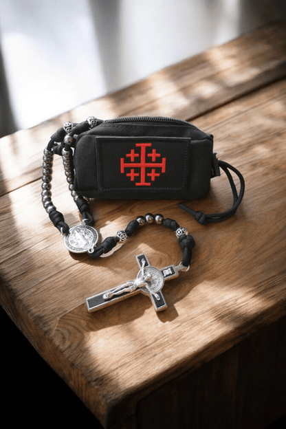 Tasche für Paracord - Rosenkranz Schwarz - MarcellusOnlineShop